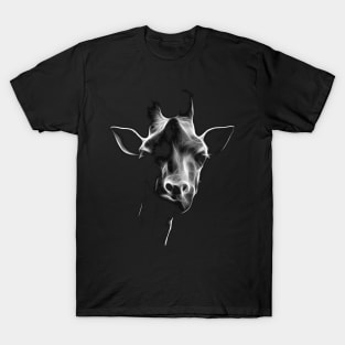 giraffe, black shirt T-Shirt